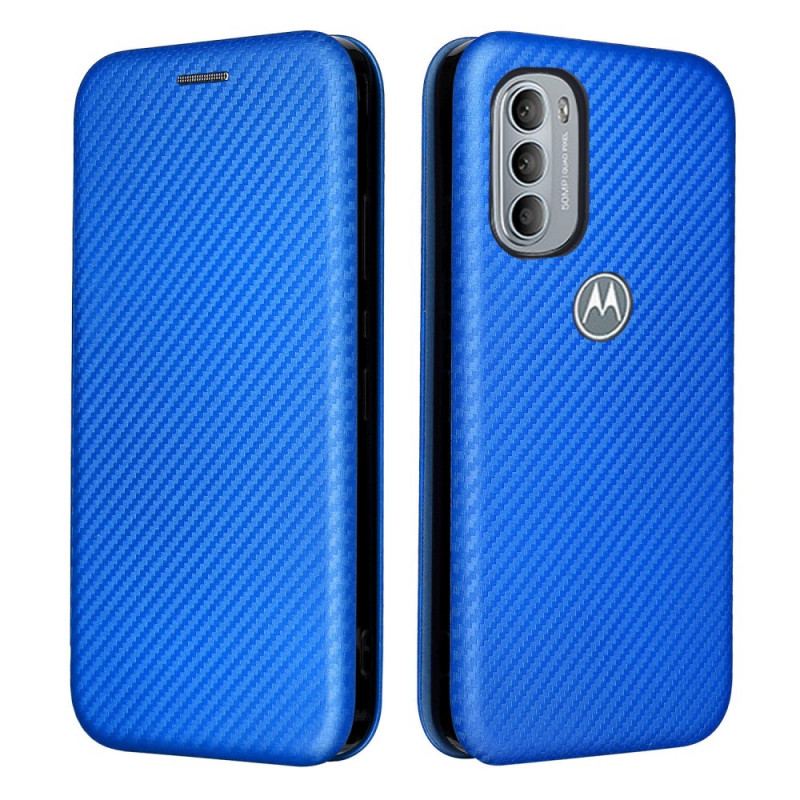 Capa De Celular Para Moto G41 / G31 Flip Silicone Carbono