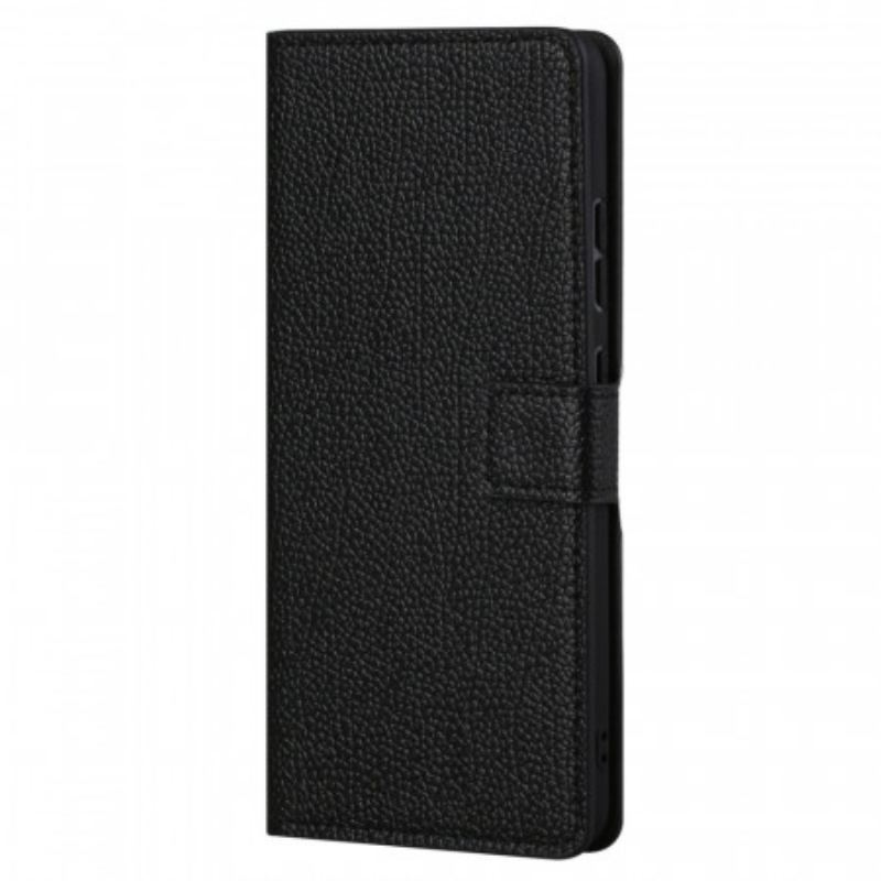 Capa De Couro Para Moto G41 / G31 Efeito De Couro Granulado De Lichia