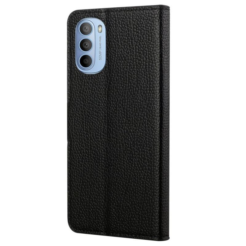Capa De Couro Para Moto G41 / G31 Efeito De Couro Granulado De Lichia