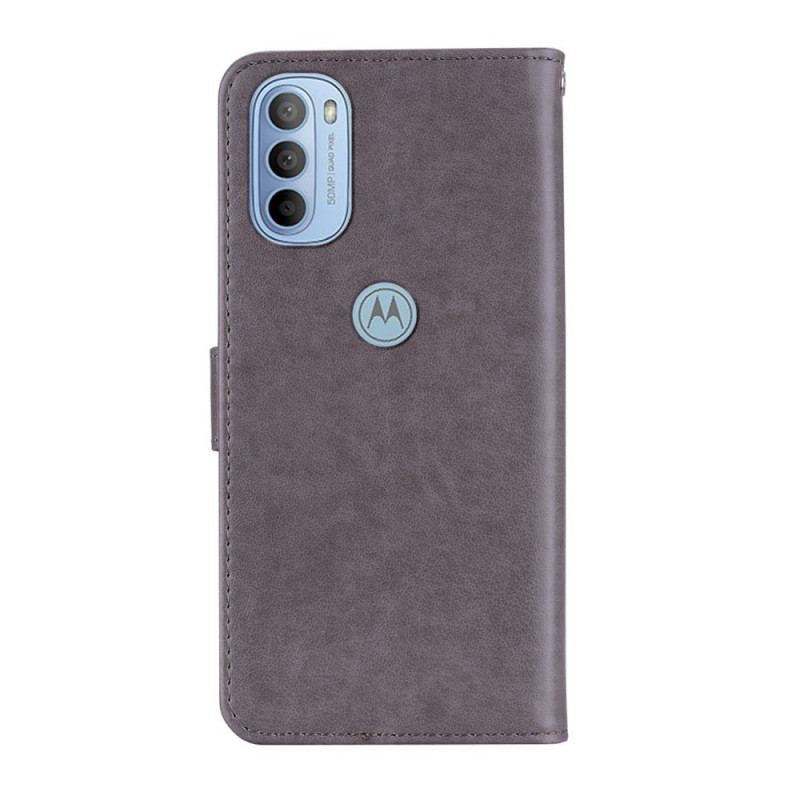 Capa Em Pele Para Moto G41 / G31 Mandala Coruja