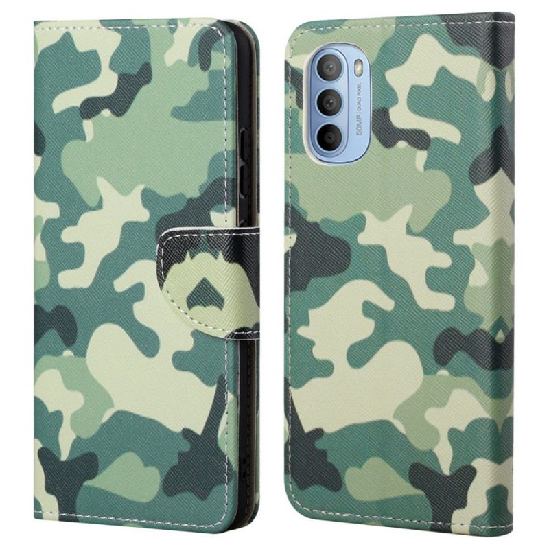 Capa Flip Para Moto G41 / G31 Camuflagem Militar