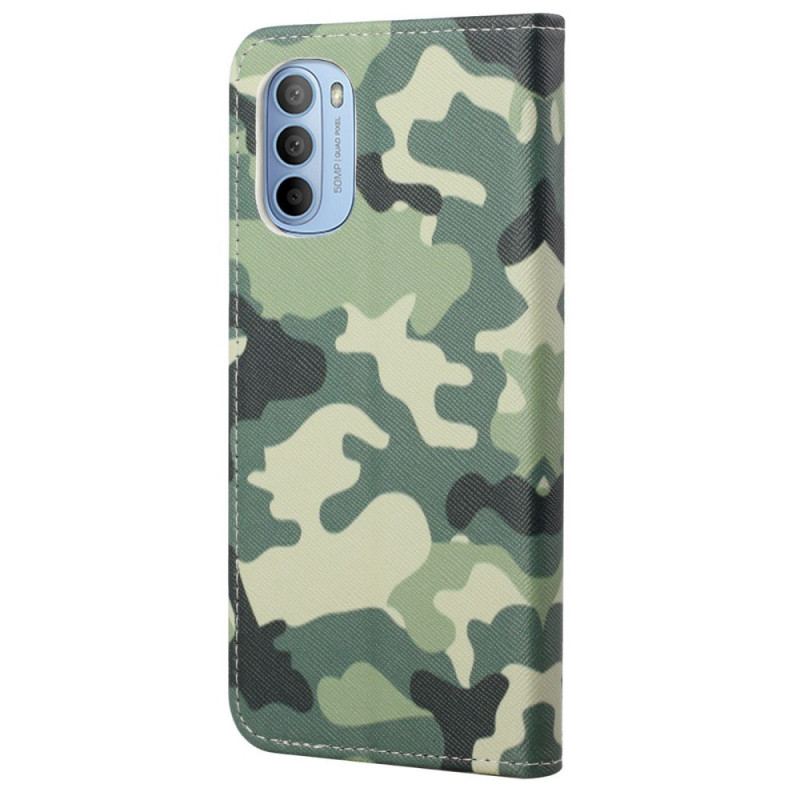 Capa Flip Para Moto G41 / G31 Camuflagem Militar