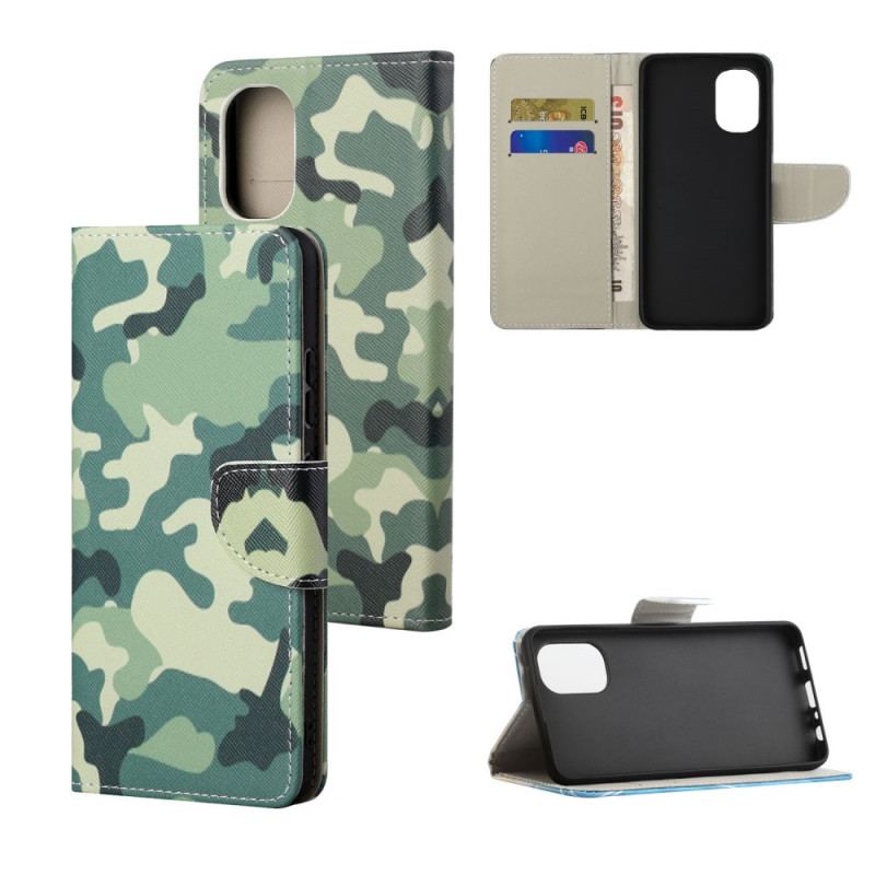 Capa Flip Para Moto G41 / G31 Camuflagem Militar