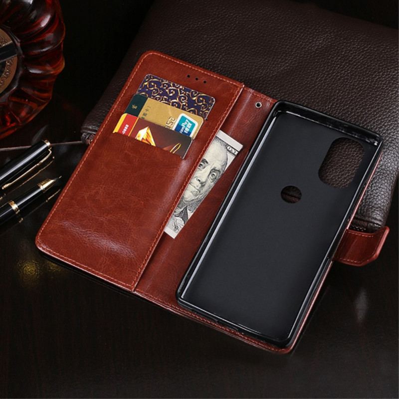 Capa Flip Para Moto G41 / G31 Imitação De Couro Idewei