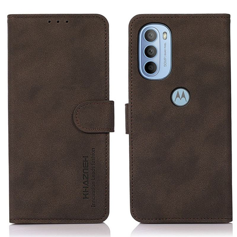 Capa Folio Para Moto G41 / G31 Khazneh Moda Efeito Couro