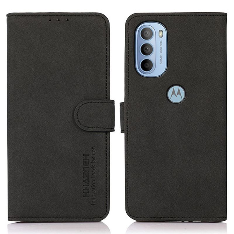 Capa Folio Para Moto G41 / G31 Khazneh Moda Efeito Couro