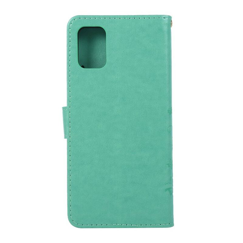 Capa De Couro Para Samsung Galaxy A51 Borboletas Encantadas