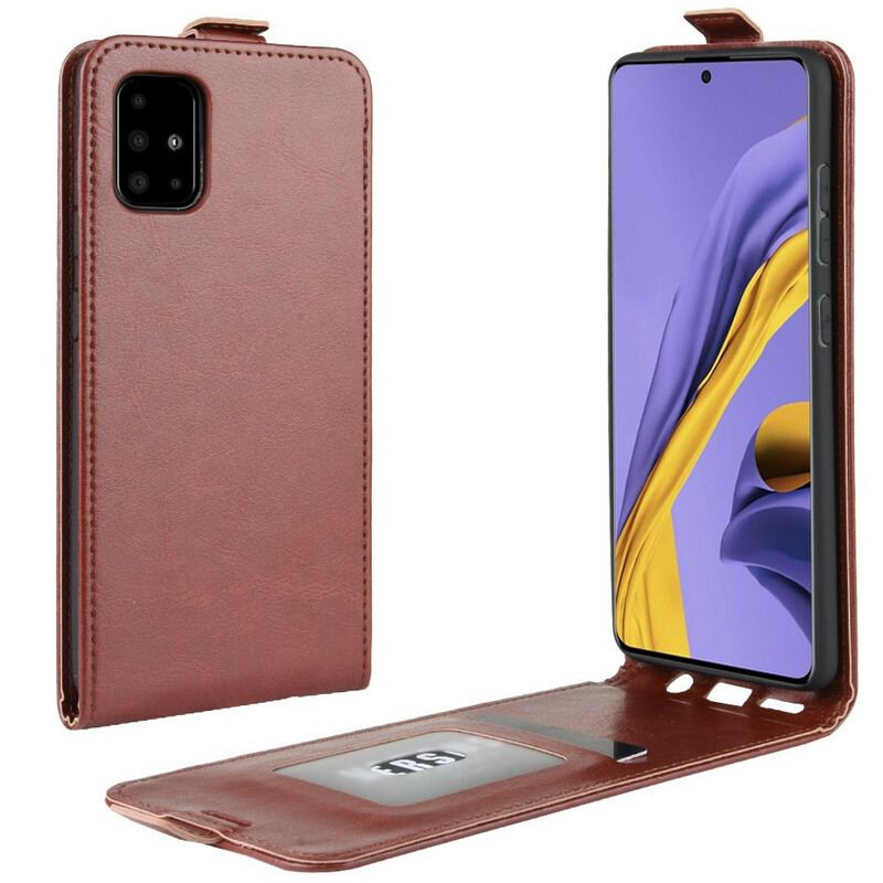 Capa De Couro Para Samsung Galaxy A51 Flip Efeito Couro Dobrável