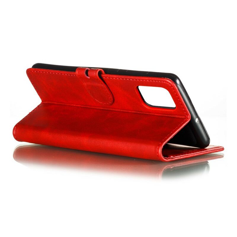 Capa De Couro Para Samsung Galaxy A51 Gatinho De Couro Falso