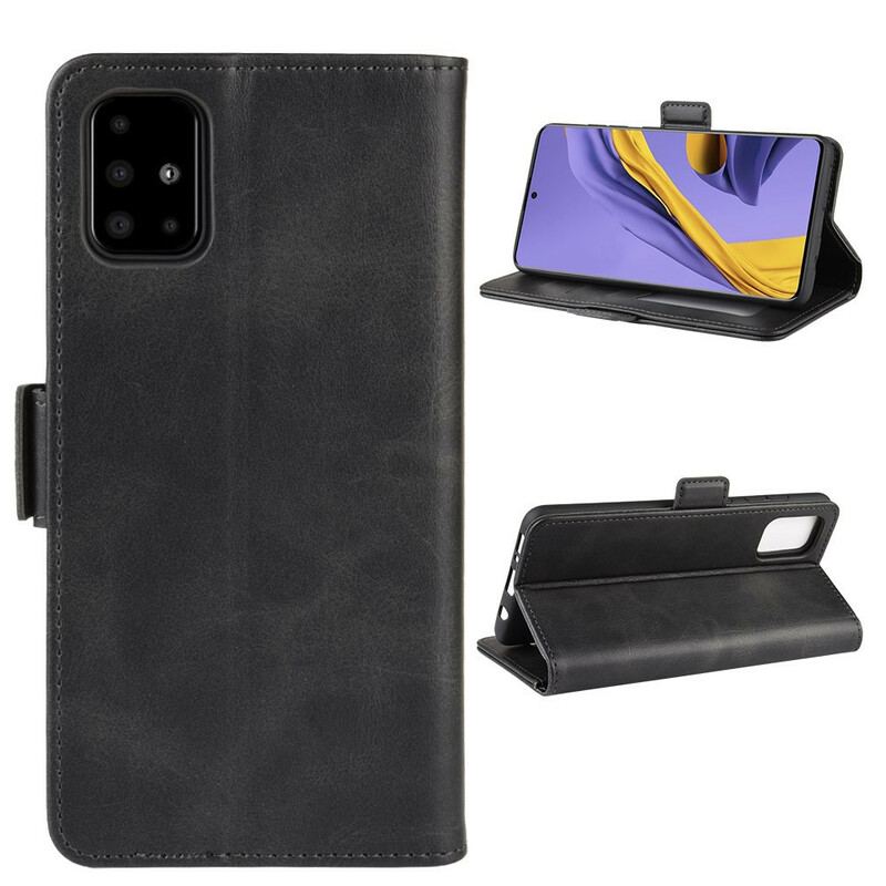 Capa Flip Para Samsung Galaxy A51 De Couro Aba Dupla