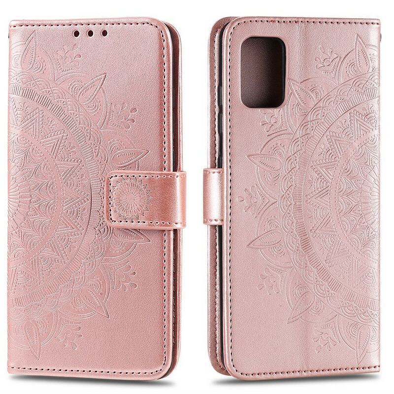 Capa Flip Para Samsung Galaxy A51 Mandala Do Sol
