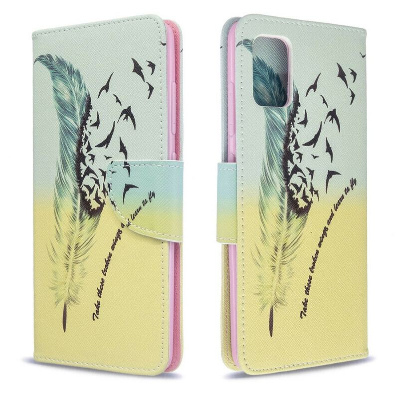 Capa Folio Para Samsung Galaxy A51 Aprender A Voar