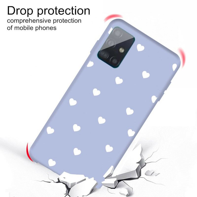 Capa Para Samsung Galaxy A51 Coração De Silicone Apenas