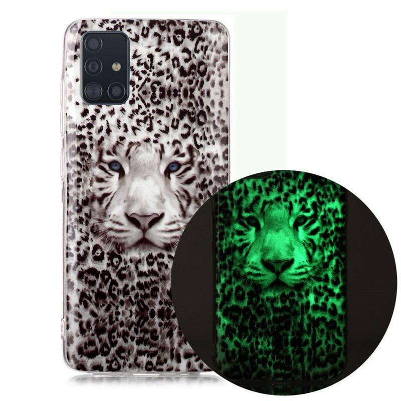 Capa Para Samsung Galaxy A51 Leopardo Fluorescente