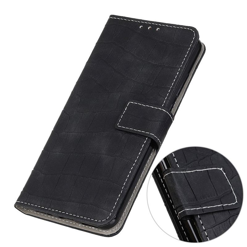 Capa Em Pele Para Google Pixel 7A Poder Do Crocodilo