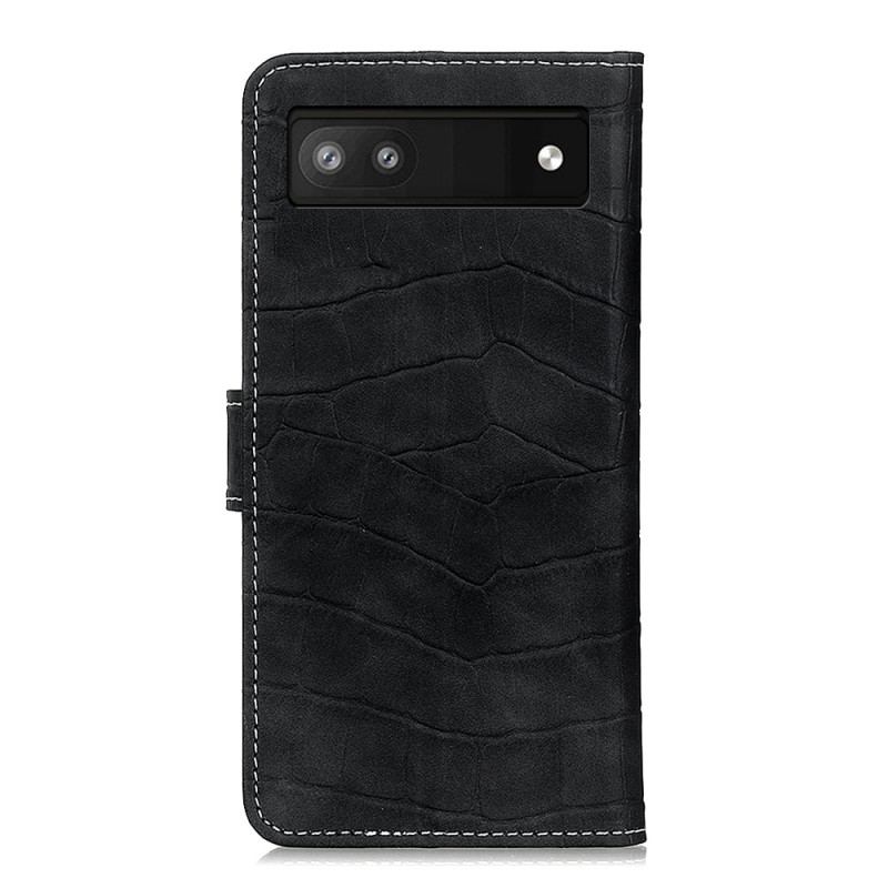 Capa Em Pele Para Google Pixel 7A Poder Do Crocodilo