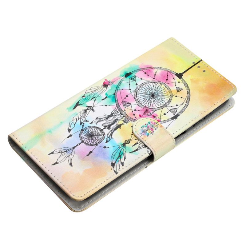 Capa Flip Para Google Pixel 7A De Cordão Correia Apanhador De Sonhos
