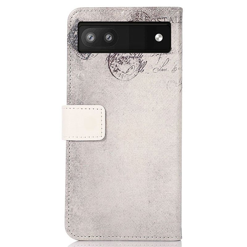 Capa Flip Para Google Pixel 7A Gato Viajante