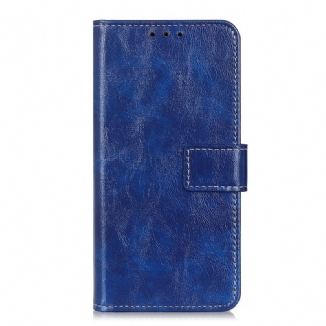 Capa Folio Para Google Pixel 7A Envernizado Com Costuras Visíveis
