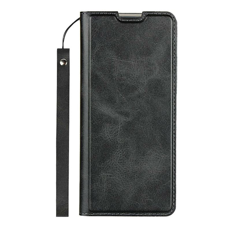 Capa De Celular Para Sony Xperia 10 II Flip Couro Sintético Com Alça
