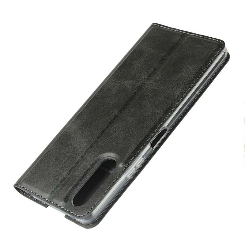 Capa De Celular Para Sony Xperia 10 II Flip Couro Sintético Com Alça