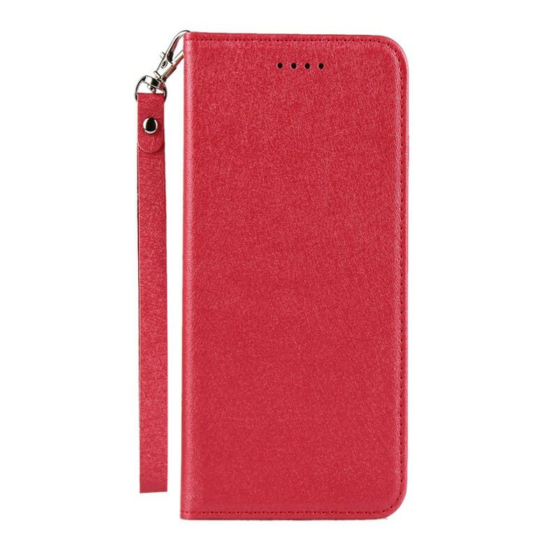 Capa De Celular Para Sony Xperia 10 II Flip Estilo De Couro Macio Com Alça