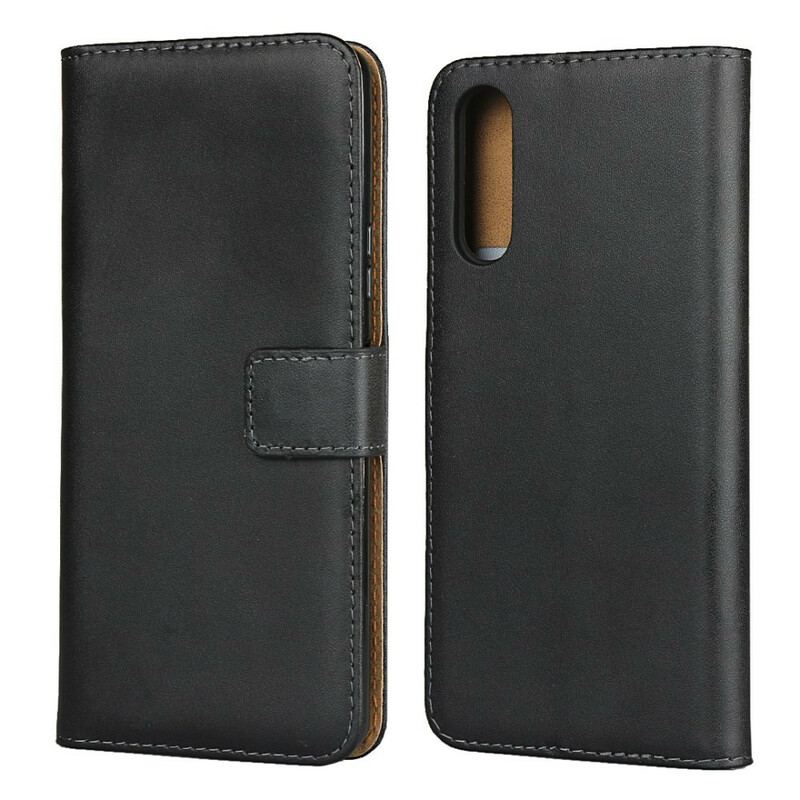 Capa De Couro Para Sony Xperia 10 II Convite De Couro Genuíno