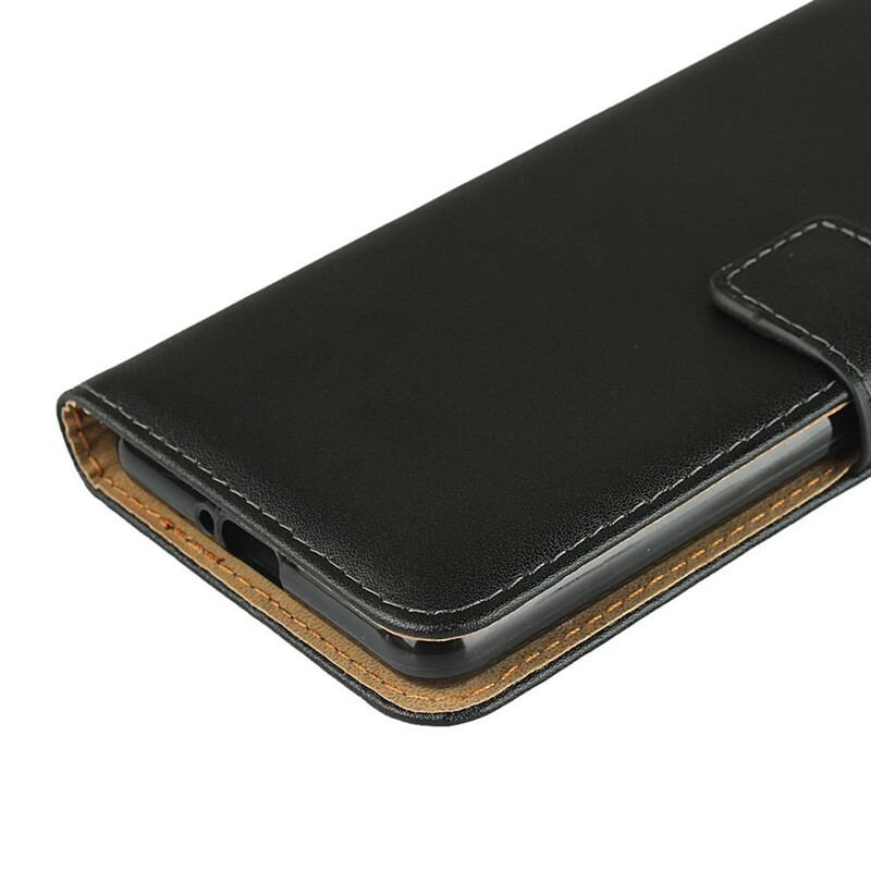 Capa De Couro Para Sony Xperia 10 II Convite De Couro Genuíno