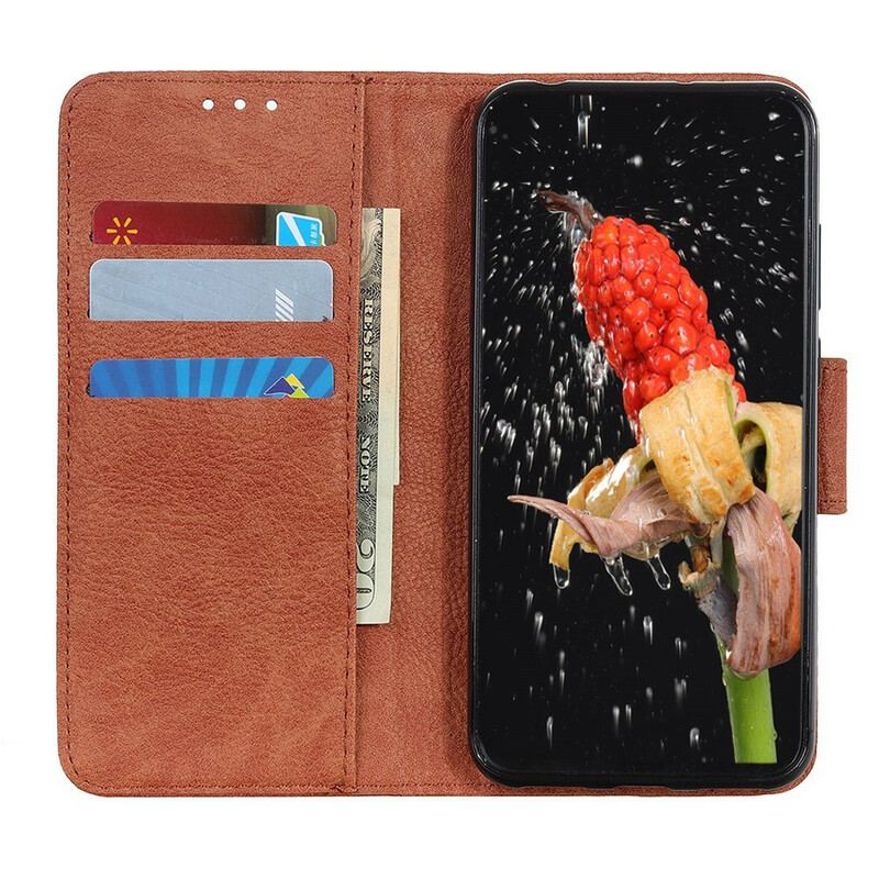 Capa Em Pele Para Sony Xperia 10 II Negócios De Couro Falso Lichia