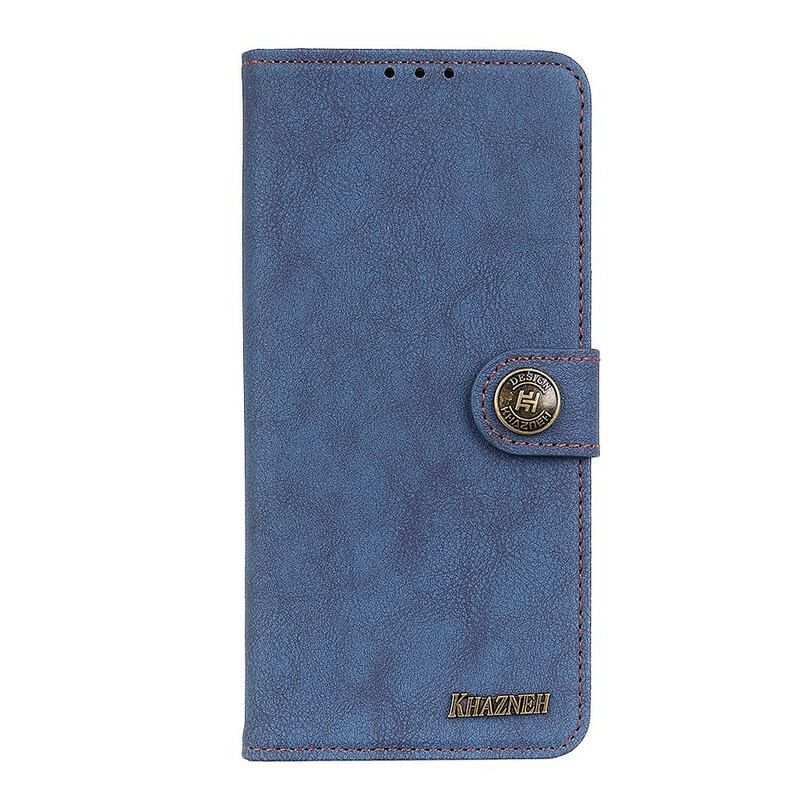 Capa Folio Para Sony Xperia 10 II Khazneh Retrô Split Couro Sintético