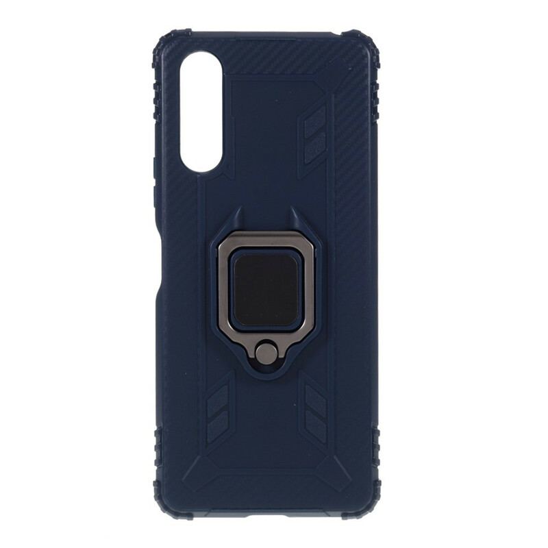 Capa Para Sony Xperia 10 II Anel E Fibra De Carbono