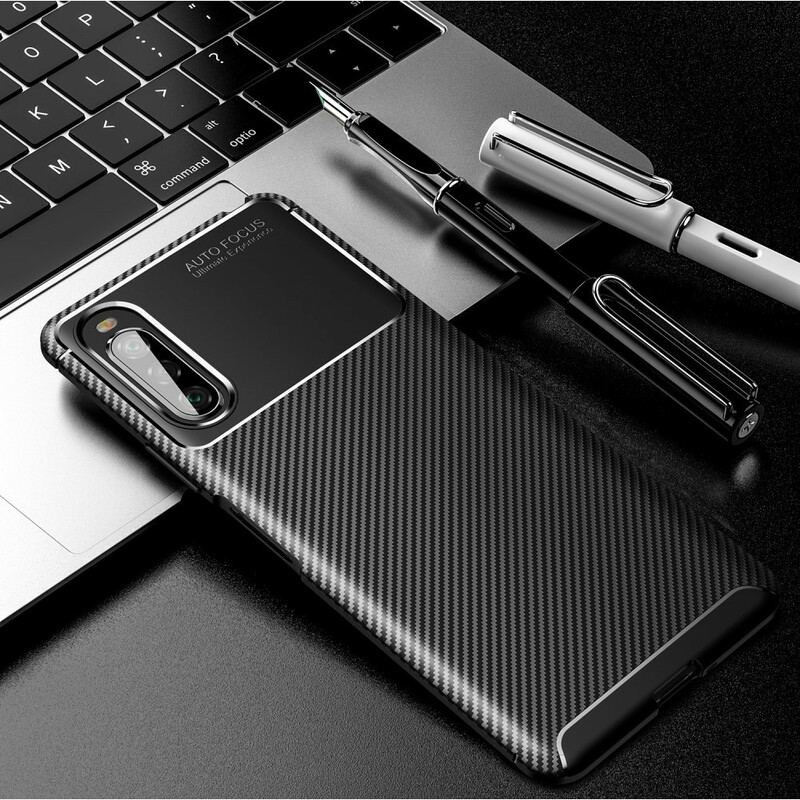 Capa Para Sony Xperia 10 II Mangueira De Fibra De Carbono